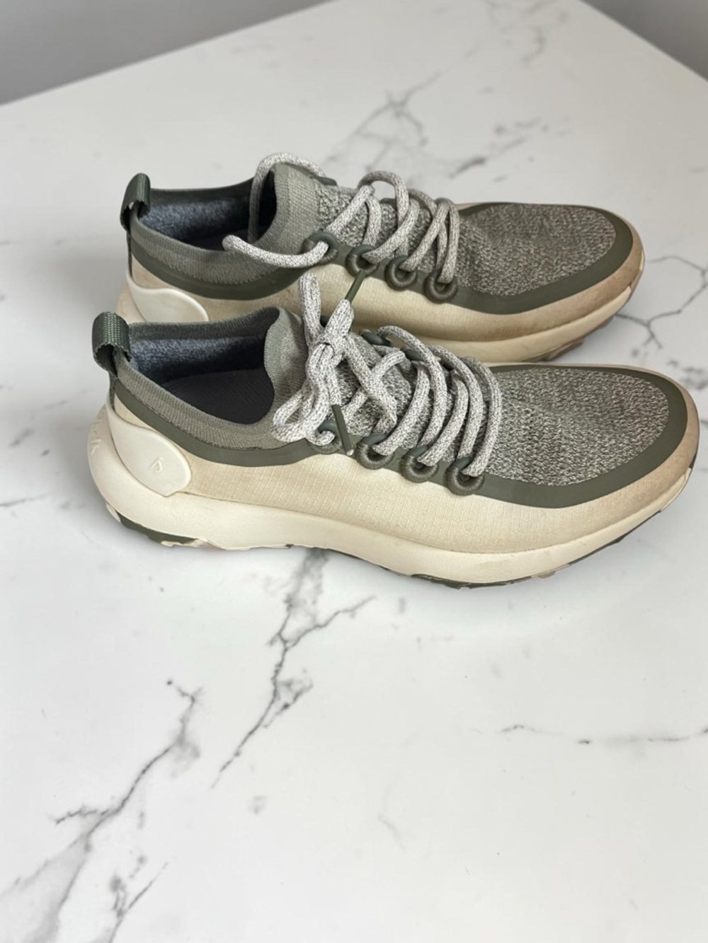 Allbirds Women’s Trail Runners Size 8.5 Stony Cream Rugged Green Sneakers
